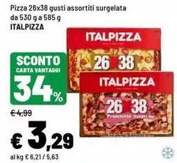Iper La Grande Pizza 26x38 surgelata Italpizza offerta