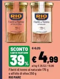 Iper La Grande Filetti di tonno al naturale o all'olio di oliva offerta