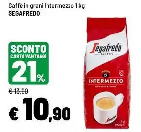 Iper La Grande Caffè in grani Intermezzo Segafredo offerta