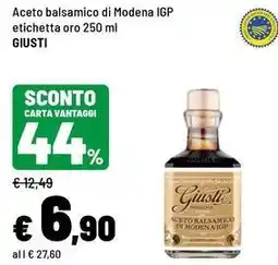 Iper La Grande Aceto balsamico di Modena IGP etichetta oro offerta