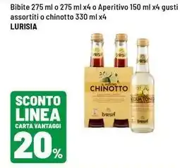 Iper La Grande Bibite o Aperitivo o chinotto Lurisia offerta