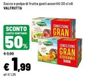 Iper La Grande Succo e polpa di frutta Valfrutta offerta