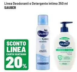 Iper La Grande Linea Deodoranti o Detergente intimo Sauber offerta