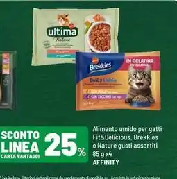 Iper La Grande Alimento umido per gatti Fit&Delicious, Brekkies o Nature Affinity offerta