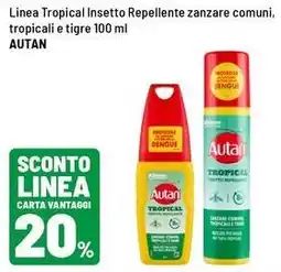 Iper La Grande Linea Tropical Insetto Repellente zanzare comuni, tropicali e tigre Autan offerta