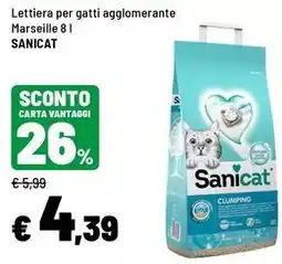 Iper La Grande Lettiera per gatti agglomerante Marseille Sanicat offerta