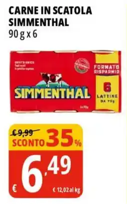 Tigros Carne in scatola simmenthal offerta