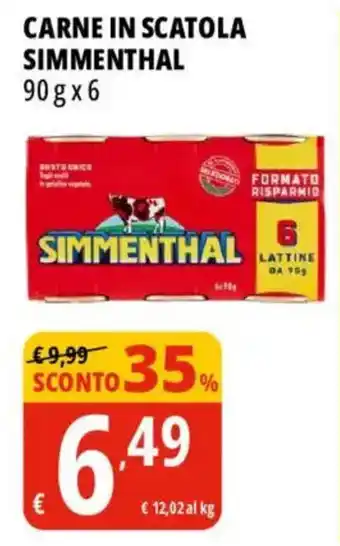 Tigros Carne in scatola simmenthal offerta