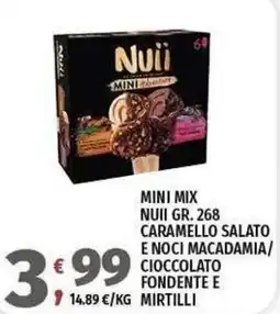Vivo Supermercati Mini mix nuii caramello salato e noci macadamia/ cioccolato fondente e mirtilli offerta