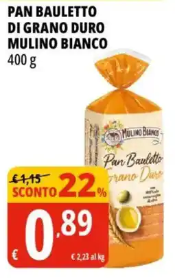 Tigros Pan bauletto di grano duro mulino bianco offerta