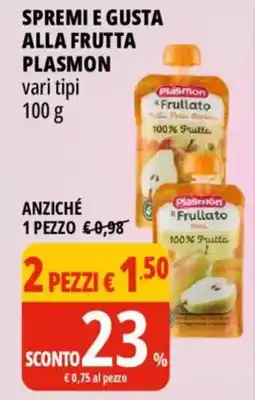 Tigros Spremi e gusta alla frutta plasmon offerta