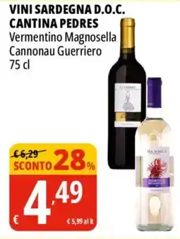 Tigros Vini sardegna d.o.c. cantina pedres offerta