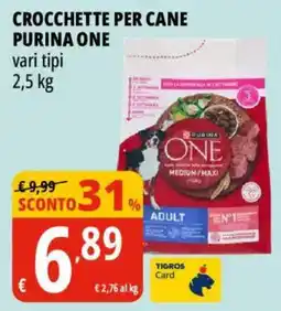 Tigros Crocchette per cane purina one offerta