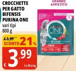 Tigros Crocchette per gatto bifensis purina one offerta