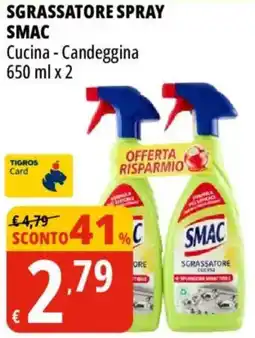 Tigros Sgrassatore spray smac offerta