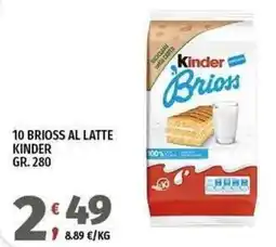 Vivo Supermercati 10 brioss al latte kinder offerta