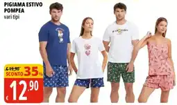 Tigros Pigiama estivo pompea offerta