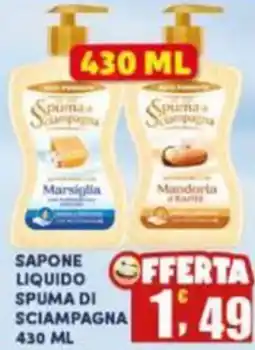 Maury's Sapone liquido spuma di sciampagna offerta