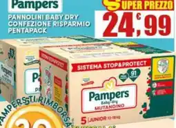 Maury's Pampers pannolini baby dry confezione risparmio pentapack offerta