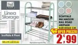 Maury's Scaffale ma maison rail road 4ripiani offerta