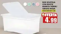 Maury's Box scatola con ruote bianco/verde/ grigio/rosa offerta