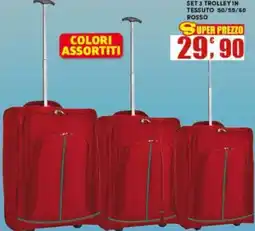 Maury's Set 3 trolley in tessuto offerta