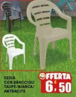Maury's Sedia con braccioli taupe/bianca/ antracite offerta