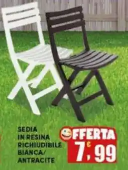Maury's Sedia in resina richiudibile bianca/ antracite offerta