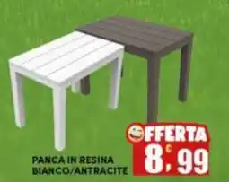 Maury's Panca in resina bianco/antracite offerta