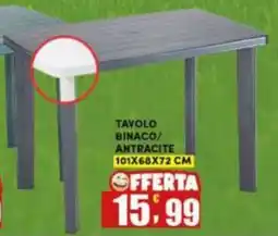 Maury's Tavolo binaco antracite offerta