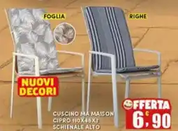 Maury's Cuscino ma maison cipro schienale alto offerta