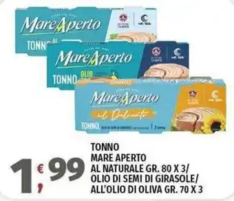 Vivo Supermercati Tonno mare aperto al naturale offerta