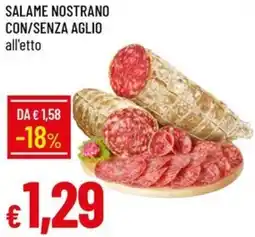 Galassia Salame nostrano con/senza aglio offerta