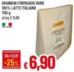 Galassia Granbon formaggio duro 100% latte italiano offerta