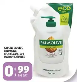 Vivo Supermercati Sapone liquido palmolive ricarica mandorla/miele offerta