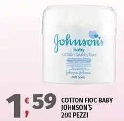 Vivo Supermercati Cotton fioc baby johnson's offerta