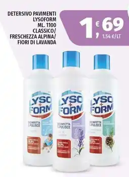 Vivo Supermercati Detersivo pavimenti lysoform offerta