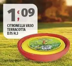 Vivo Supermercati Citronella vaso terracotta offerta