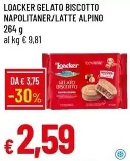 Galassia Loacker gelato biscotto napolitaner/latte alpino offerta