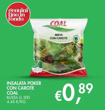 èccoMI Insalata poker con carote Coal offerta
