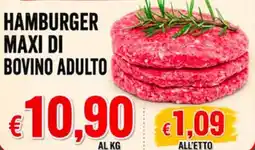 èccoMI Hamburger maxi di bovino adulto offerta