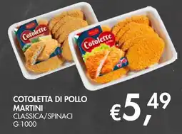èccoMI Cotoletta di pollo martini classica/spinaci offerta