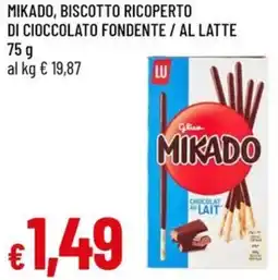 Galassia Mikado, biscotto ricoperto di cioccolato fondente / al latte offerta