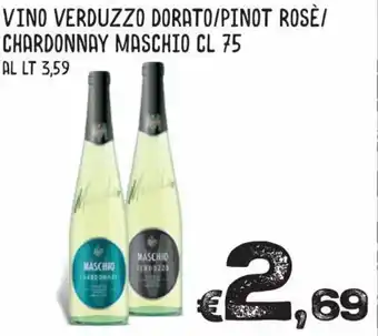 MAX Supermercati Vino Verduzzo Dorato/Pinot Rosè/Chardonnay Maschio 75cl offerta