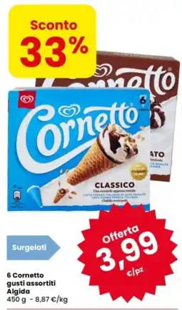 Eurospar 6 Cornetto Algida offerta