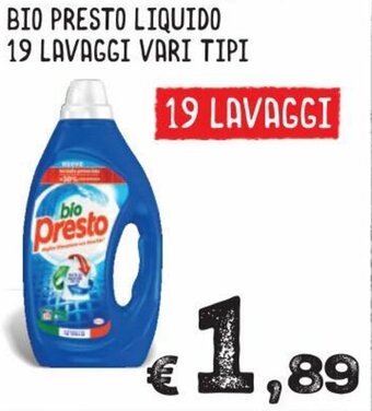 Bio Presto Liquido 19 lavaggi Vari Tipi