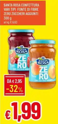 Galassia Santa rosa confettura fonte di fibre zero zuccheri aggiunti offerta