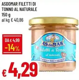 Galassia Asdomar filetti di tonno al naturale offerta