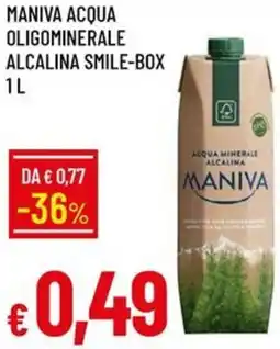 Galassia Maniva acqua oligominerale alcalina smile-box offerta