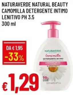 Galassia Naturaverde natural beauty camomilla detergente intimo lenitivo ph 3.5 offerta